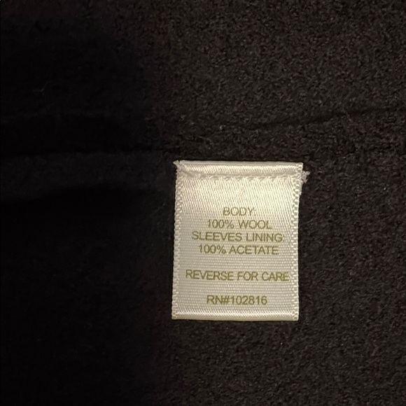 Garnet Hill Asymmetrical Boiled Wool Coat 8 - Picture 8 of 8